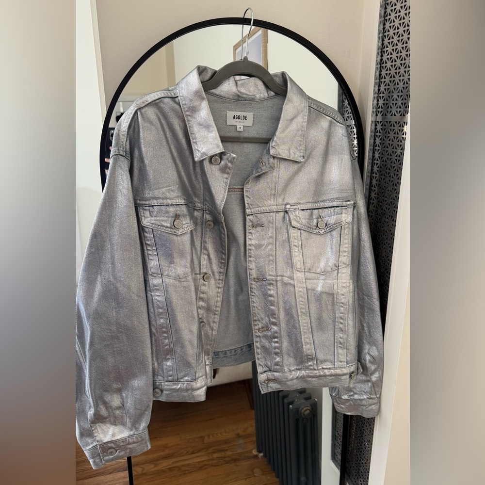 Agolde Metallic Silver Jacket